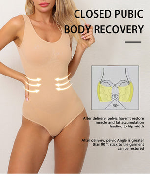 Plus Size Seamless One-piece Corset Women's T-shaped Belly Pants