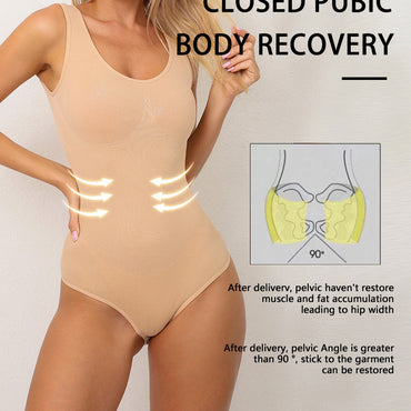 Plus Size Seamless One-piece Corset Women's T-shaped Belly Pants