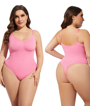 Women's Fashion Simple Seamless Body Shaping Breasted Elastic Jumpsuit