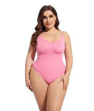 Women's Fashion Simple Seamless Body Shaping Breasted Elastic Jumpsuit