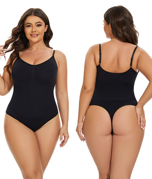 Women's Fashion Simple Seamless Body Shaping Breasted Elastic Jumpsuit