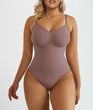 Women's Fashion Simple Seamless Body Shaping Breasted Elastic Jumpsuit